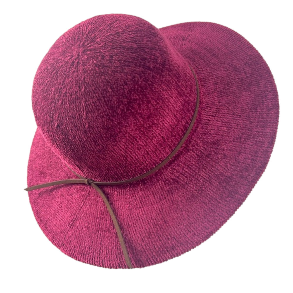 CHENILLE Boho Hat Burgundy